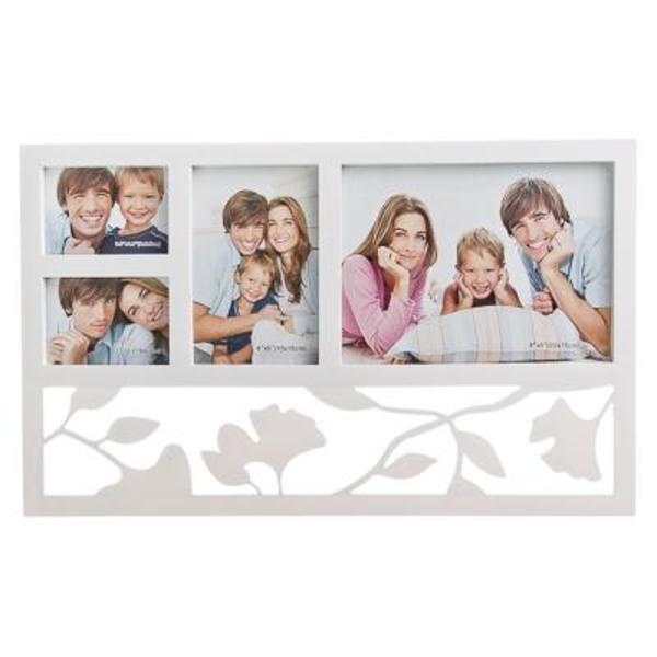 Фоторамка на 4 фотографи, пластик, 44х27см, 2цвета, арт.17-07 520-356