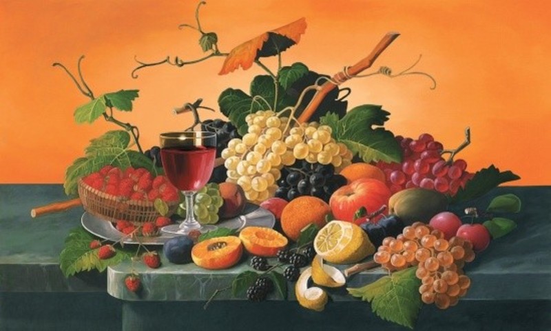 ПЛ Репродукция картины Виноградное изобилие 50*70см К646