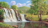 ПЛ Репродукция картины ВОДОПАД 100*60 к190, Россия