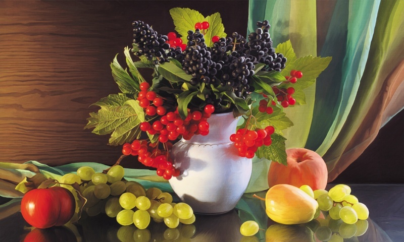 ПЛ Репродукция картины Натюрморт с фруктами и ягодами 50*70 см К770