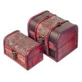 Набор сундучков 2 шт. "Вирилад" , дерево, искусств.кожа, 14,5x11,5x11,5 см, 12,5x7,5x7,5 см,504-332