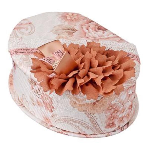 Шкатулка, текстиль, 17х12,5х7см, арт.0023 504-490