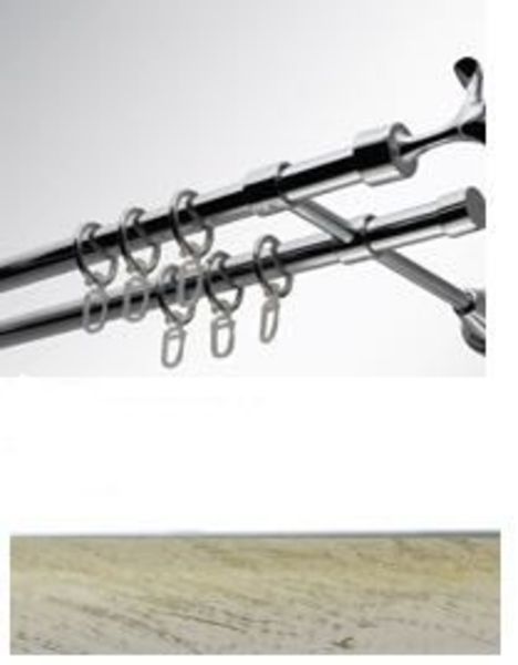карниз двойной 2,0 белое золото DIY