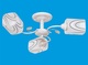 Люстра, 60W, Е27, стекло, 3 плафона, белый матовый, 104/3WG WT+BK, ЭкономСвет, Китай