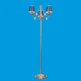 Торшер, 40W, Е14, текстиль, 3 плафона, голубой, B11279/3F AB BL, ЭкономСвет, Китай