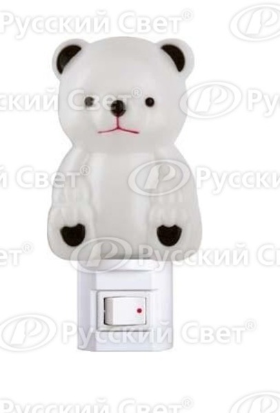 Ночник с выключателем "Мишка" NL-005 Camelion 220V 7W