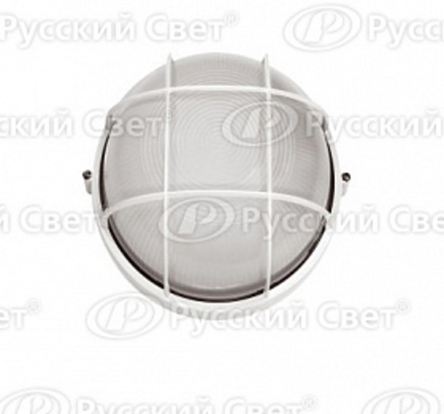 Светильник влагозащ. "Эконом" ("Решетка") Camelion 1301S C01 230В 60ВТ белый