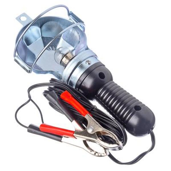 Лампа переносная металл 12v 15-6044A (CJJ310)(110) с зажимами.771-389