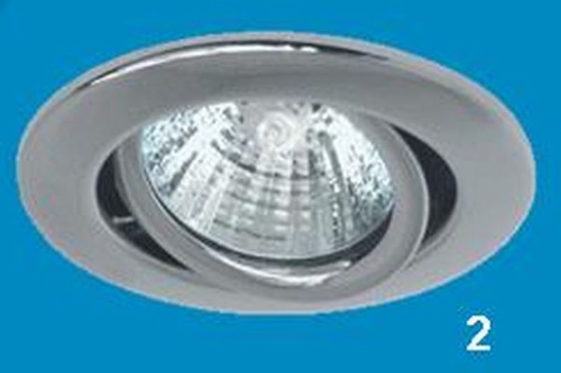 Светильник Акцент 113АА 1*50W GU 5.3 хром встр.поворотный