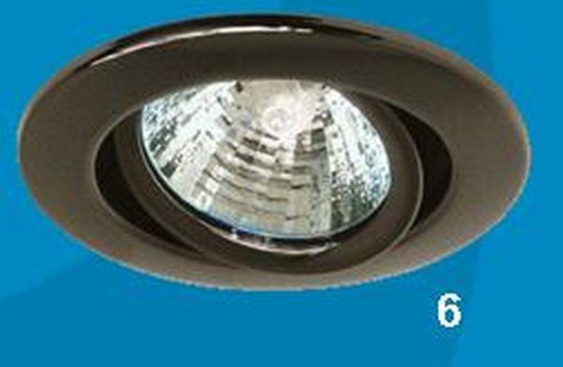 Светильник Акцент 113АА 1*50W GU 5.3 черный никель встр.поворот.