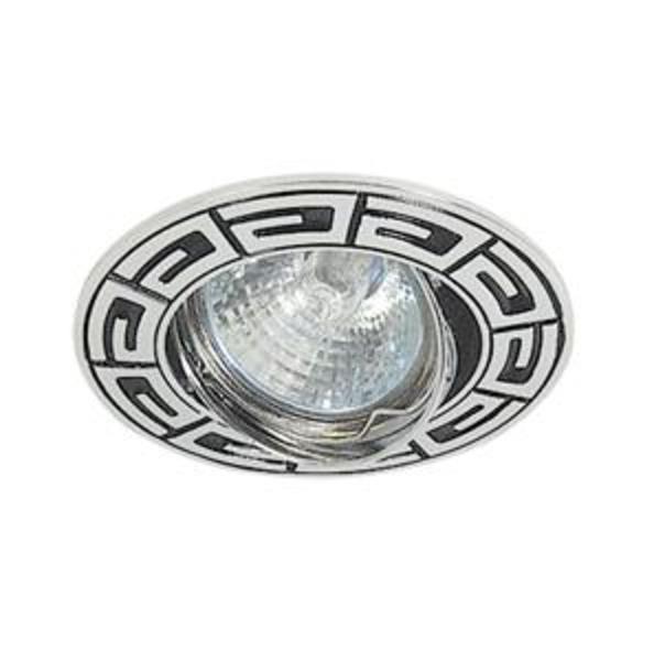 Светильник Акцент Versace WL-650 1х50 W GU 5.3 хром черный встр.круглый поворотный 60*