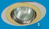 Светильник Акцент WL-110 1х50W GU 5.3 жемчужное золото /хром встр. овальный поворотн