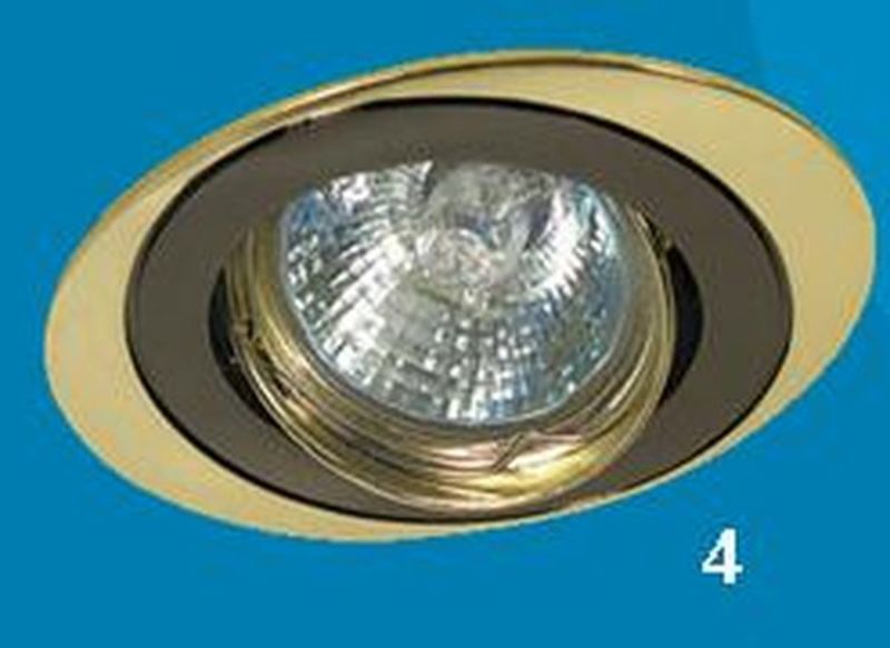 Светильник Акцент WL-110 1х50W GU 5.3 черный никель /золото встр. овальный поворотн