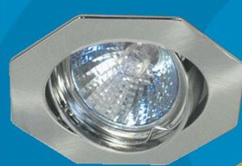 Светильник Акцент WL-165 1х50W GU 5.3 мат.хром встр.8-гранный