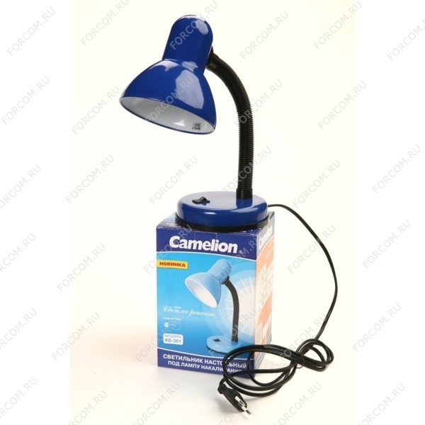 Светильник настольный KD-301 230V 60W синяя Camelion 5752