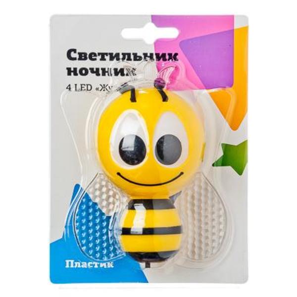 Светильник-ночник в розетку с выкл. 4LED 12*9*8,5 Жужалка 417-027 