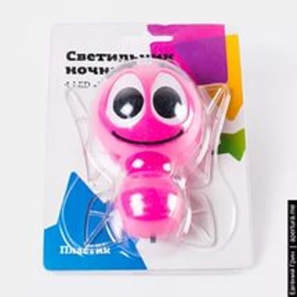 Светильник-ночник в розетку с выкл. 4LED 12*9*8,5 Порхающая 417-028