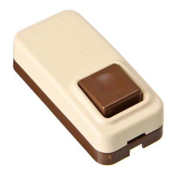 Кнопка звонка, пластик, AC 1A/250V, DC 3A/30V,924-055