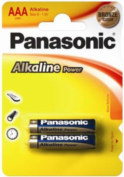 Батарейка щелочная PANASONIС LR03(ААА) Alkaline 1,5В бл/2