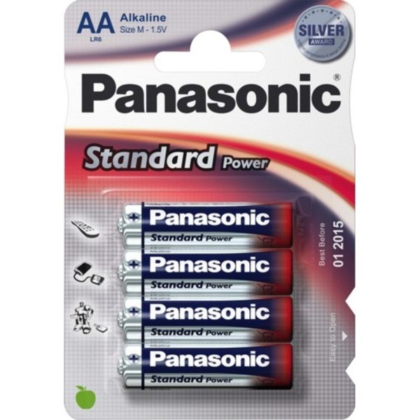 Батарейка щелочная PANASONIС LR6(АА) Standart Power 1,5В бл/4