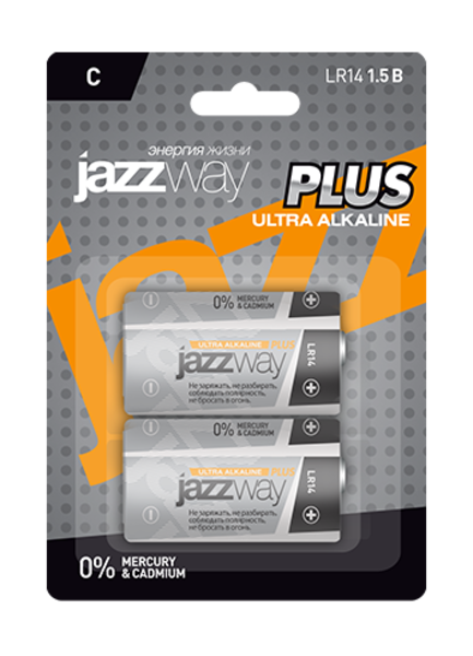 Батарейка LR14 JAZZway Ultra Plus BL-2