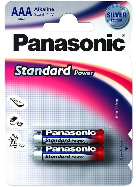 Батарейка щелочная PANASONIС LR03(ААА) Standart Power (Everyday Power)1,5В бл/2