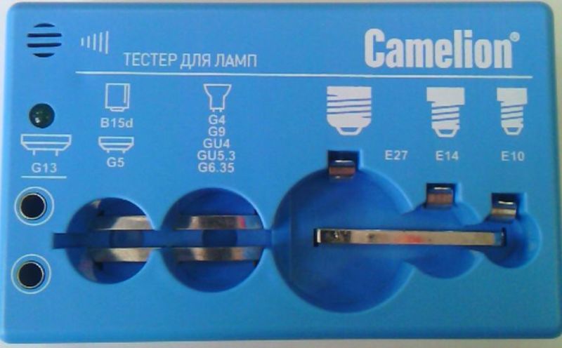 Мини-тестер для проверки ламп Camelion