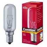 Лампа накаливания MIC Camelion 40/T25/CL/E14 для вытяжек 12984