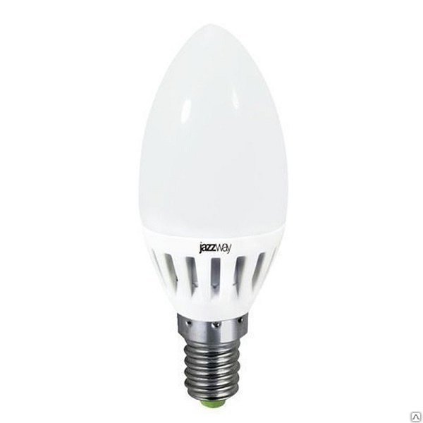 Лампа светодиодная PLED-ECO-C37 5Вт Е14 4000К 400лм JazzWay, Россия
