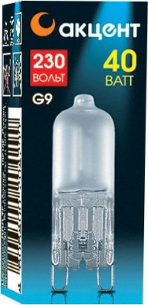 Лампа галоген. АКЦЕНТ JCD 230B 40W G9 FR капсульная матовая