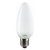 Лампа накаливания PHILIPS В35 230V 60W E27 свеча матовая(frosted)
