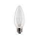 Лампа накаливания PHILIPS В35 230V 60W E27свеча прозр.(clear)