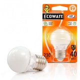 Лампа светод.ECOWATT P45 FL 4(40) 2700K E27 теплый белый свет шарик нитевидный прозр