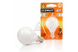Лампа светод.ECOWATT Р45 230В 4,7 (40) W4000К Е14 миньон хол.  бел. свет. шарик