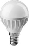 Лампа светодиодная LED 6Вт е14 белый матовый шар 71644 OLL-G45