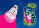 Лампа светодиодная LED 9ВТ А60 Е27 для растений
