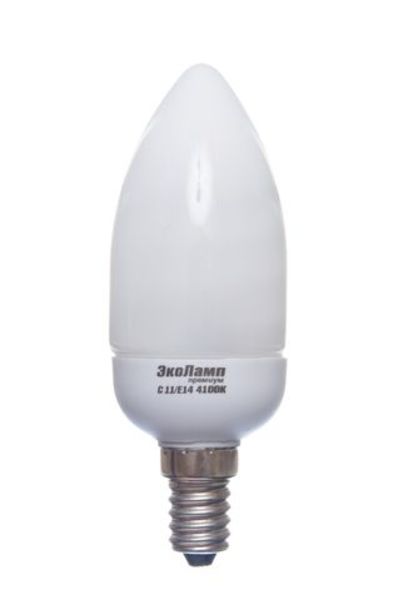 Лампа Эколамп Свеча С11/Е14 Premium 4100k