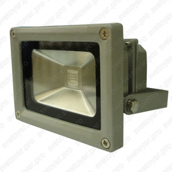 Прожектор PFL-10W/GREEN/GR светодиодный Jazzway