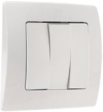 Выключатель MAKEL Lillium Natural Kare с/у 3-кл. белый, 250В 10А (32.001.091)