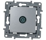 Механизм розетки TV  ETIKA plus 2дБ звезда алюм .Leg 672451
