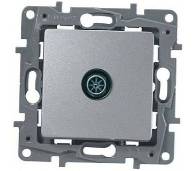 Механизм розетки TV  ETIKA plus 2дБ звезда алюм .Leg 672451