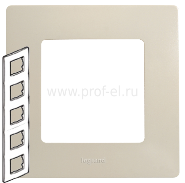 Рамка 5-м  ETIKA  слон кость Leg 672515