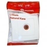 Розетка Makel Lilium Natural Kare с/у телевизионная проходная белая (32.001.007)