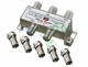Делитель ТВ "краб" х4+5 штF "BOX" 5-1000 мГц "Silver" Rexant 05-6103