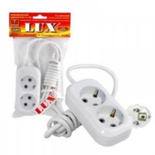 Сетевой удл-ль LUX У2-Е 2-местный з/к 250В 16А 10м