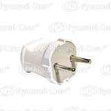 Вилка LUX BP30 разборная без з/к белая 250В 6А