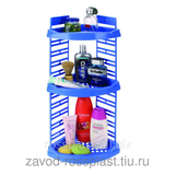 Полка угловая "Элегант",20*27*60, бледно голубой ,Росспласт,Россия