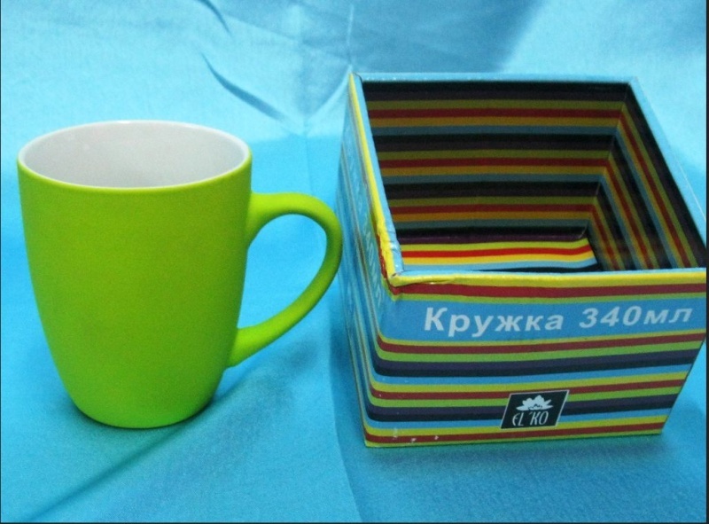 Кружка 340мл Лайм-4 фрф, силикон.покрытие,п/у  SMF-M121090 (48)