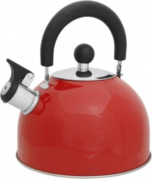 Чайник из нерж.стали MAL-039-R  2,5л (красный, свисток) 910084 