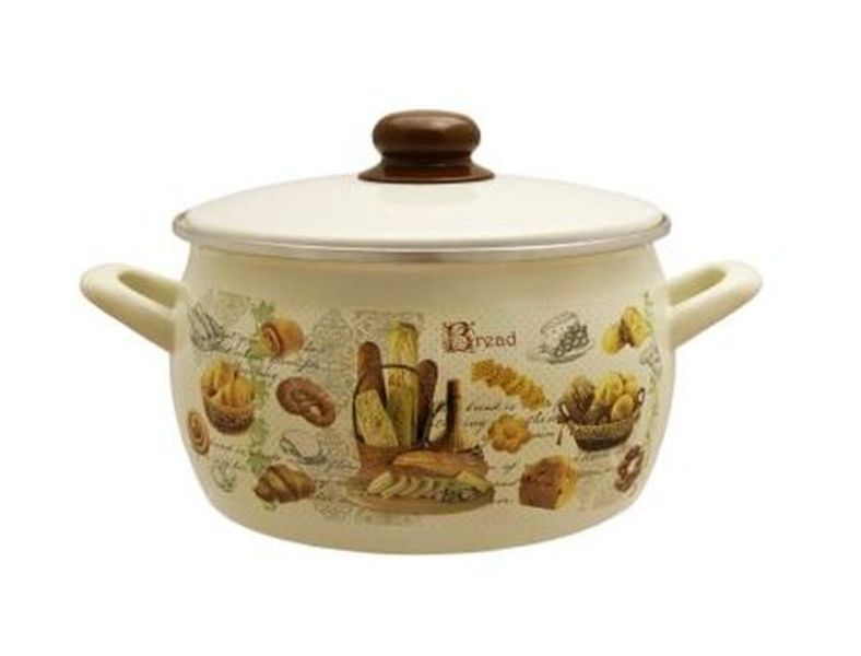 Кастрюля глубокая с мет.крышкой (Хлеб,Эксклюзив 131723 5,3,) 2426